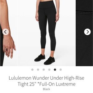 Lululemon Wunder Under 25” High Rise Leggings